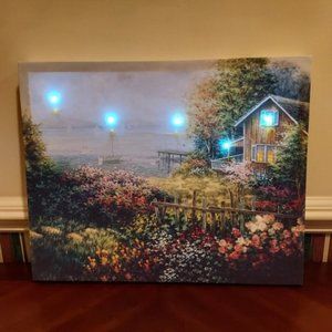 Bay's Domain Led Light Canvas Wall Art by Nicky Boehme NWT SEE VIDEO